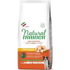Trainer Natural - Alimento Secco per Cani Adulti di Taglia Media con Pollo Fresco e Riso - 12 kg