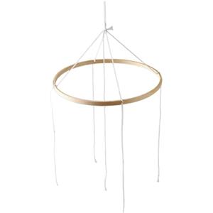 Pegciuho Telaio Mobile, Carillon a Fai Da Te Da Soffitto, Cerchio di Bambù per Del Bambino, Giocattoli per Bambini Piccoli, 23 Cm 4 Fori, Taglia unica bambino