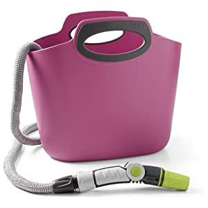 G.F. GF Garden, Aquapop 30, Tubo Estensibile da Giardino 30 Metri, in Kit pronto all'uso, con pratica Borsa - Contenitore in Plastica, per l'Irrigazione di Giardini e Balconi, colore Fucsia