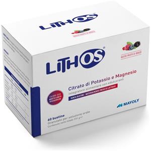 Lithos - Integratore alimentare con citrato di potassio e magnesio, 60 bustine da 3,85 g