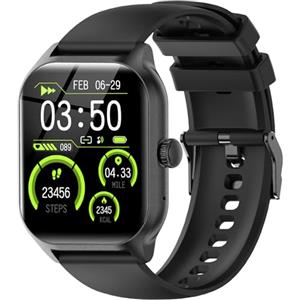 LAOYABB Smartwatch Uomo Donna, Sportivo Fitness Tracker con Effettua o Risposta Chiamate, 2.01" Intelligente Orologio con Contapassi/Cardiofrequenzimetro/Sonno, IP68 Smart Watch per Android iOS