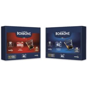 CAFFÈ BORBONE 96 Capsule per Macchine da Caffè Caffitaly®* - Kit Assortito: 48 Miscela Blu + 48 Miscela Rossa - Caffè Espresso Napoletano