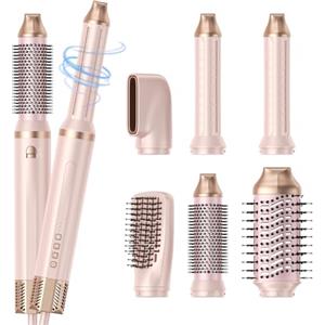 UMIGA Asciugacapelli ionico 6 in 1 con ferro arricciacapelli automatico, spazzola ad aria calda da 120.000 giri/min e 5 accessori Spazzola ad aria calda per ricci, volume e capelli lisci Asciugacapelli Hair