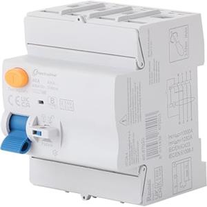 Electraline 87020 Interruttore Differenziale 40A, sensibilità 30mA, 10kA Trifase - tipo F
