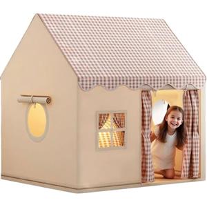 Lawnrden Tenda per Bambini Casetta da Gioco per Ragazzi e Ragazze|Tenda per Bambini da Interno 47x39x51 Pollici Gioco Traspirante con Porta e Finestra Casetta da Pieghevole con Supporto in Metallo Rimov