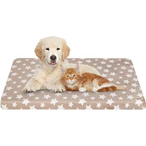 EMPSIGN Cuscino per Cani Taglia Piccolo, Reversibile Lettino per Cani, Cuscino Tappetino Impermeabile, Cuccia Cane con Guaina Rimovibile Sfoderabile, 61x46x6.6cm (S, Beige)