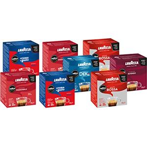 Lavazza, A Modo Mio, 128 Capsule Caffè Gusti Assortiti, 8 Confezioni da 16 Capsule, 2 x Crema e Gusto, 2 x Qualità Rossa, 2 x Passionale, 1 x Intenso, 1 x Dek Cremoso, (Capsule Lavazza Originali)