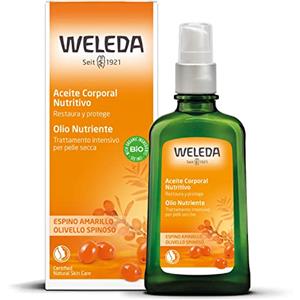 Weleda Olio Nutriente Olivello Spinoso, stimola la naturale rigenerazione cellulare e dona morbidezza ed elasticità a pelli secche e spente (1X100 ml)