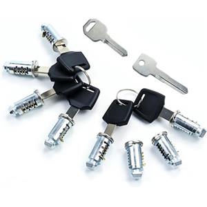 SENLINLIN Set di 8 Serrature di Sicurezza per Portapacchi Auto, Compatibili con Lucchetti Thule, Cilindri di Serratura Antifurto per Barre Portatutto, Scatole Portatutto, Portabici e Portasci