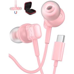 ACAGET Auricolari USB C per iPhone Air 17 16e 15 Pro Max Cuffie USB C con Microfono per Samsung A16 A17 A26 A56 S25 Magnetici Cuffie Tipo C HiFi Stereo Auricolari con Filo Tipo C per Pixel 10 9a OnePlus 13R