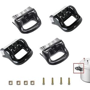 Shuny 4 pz Cooking Pot Fornello Maniglia Laterale Supporto,Maniglia della Pentola a Pressione in Alluminio, Maniglia per Base Pentola a Pressione metallo Pressione Nero Pan Hardware