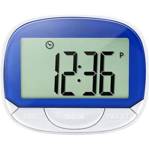 Generic Pedometro da passeggio con clip, contapassi multifunzione con clip, monitoraggio accurato per calorie e distanza, monitoraggio dei passi con schermo da 55 mm e orologio