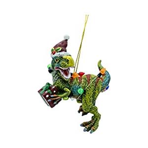 December Pets Dinosauro albero di Natale ornamento T Rex coperto di luci per bambini