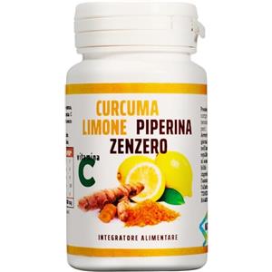 Natural Sprint Curcuma Piperina e Vitamina C plus Limone e Zenzero. Dose Forte di Curcuma 5000 mg e Vitamina C + Piperina + Zenzero 130 Compresse Vegane Senza Zuccheri e senza Glutine, Made in Italy