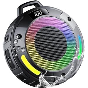 aowoka Cassa Bluetooth Portatile, Cassa Bluetooth Impermeabile con Luce, IP68 Antipolvere/Impermeabile, Galleggiante, 24h Riproduzione, TWS & Scheda TF, Casse Bluetooth per Doccia/Escursionismo/Vacanze