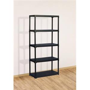 Dmora Armadio da Esterno Damme, Scaffale Outdoor, Armadio Balcone Multiuso, Armadietto da Esterno, 100% Made in Italy, Antracite, 80x40h176 cm