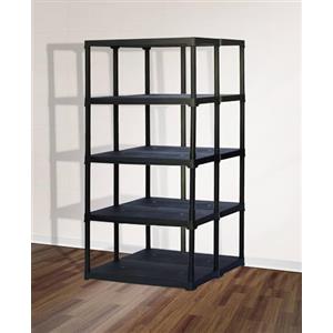 Dmora Armadio da Esterno Damme, Scaffale Outdoor, Armadio Balcone Multiuso, Armadietto da Esterno, 100% Made in Italy, Antracite, 90x78h176 cm