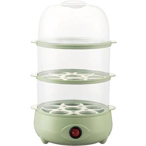 SPORTARC Mini vaporiera elettrica per uova da colazione, con spegnimento automatico e protezione da bruciatura a secco, può cuocere 5 uova in un unico strato (verde-3)
