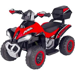 Globo Quad Elettrico Rosso per Bambini 3 Anni - Cavalcabile con Batteria al Litio 8.4V