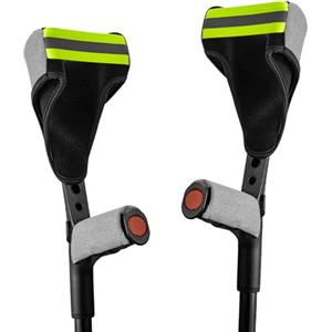 CUVZORA Set di 4 pastiglie per poggiapiedi, stampelle, supporto per avambracci, accessori per contro l'attrito, cuscino per gomito, avambraccio, comfort con imbottitura, tampone in gomma (grigio)