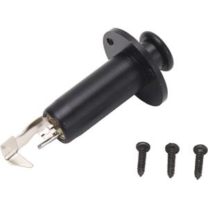 FLEXMAN Presa Jack con Terminale Stereo in Metallo da 6,35 mm, Jack di Uscita Mono con Terminale per Chitarra Elettrica Acustica per Jack di Uscita Pickup per Chitarra Acustica (Nero)