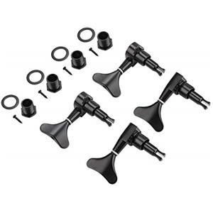 Dilwe Piroli Accordatore per Basso, 2L 2R Piroli Sintonia Chitarra Testa a Meccaniche per Chitarra(nero)