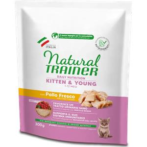 Natural Trainer Kitten Pollo Fresco 300g - Alimento Secco Completo per Gattini e Gatte in Gravidanza