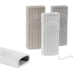 MAURY'S IL NUMERO UNO DEL RISPARMIO Maury's Umidificatore d'Acqua per Radiatore 3PZ - con Gancio, Ambiente, Termosifone, Riscaldamento, Ceramica, Rilascio Efficiente, Casa, Idea Regalo, Evaporatore - Colore Assortito (Con scritta)