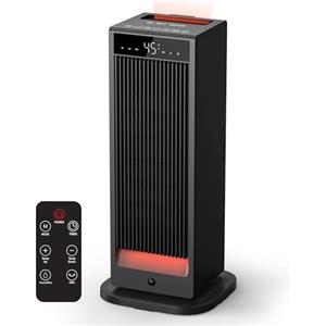 Bellababy Stufa Elettrica Basso Consumo 2000W Termoventilatore in Ceramica PTC Riscaldamento con Telecomando,Oscillazione 90°, 4 Modalità,Umidificazione,Timer 12h, Protezione Antiribaltamento e Surriscaldamento