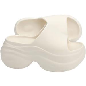 Harssidanzar Sandali con plateau da donna EVA Slides Sandali per il tempo libero e outfit alla moda HL230EU, Bianco, Taglia 40/41
