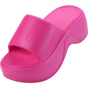 Harssidanzar Sandali con plateau in EVA da donna Sandali slip-on eleganti per look casual e alla moda HL232EU, Rosa, Taglia 38/39