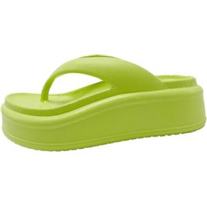 Harssidanzar Infradito Donna con plateau in EVA, sandali con suola spessa e allacciatura all'alluce per spiaggia e uso quotidiano HL220EU, Verde Fluorescente, Taglia 40/41