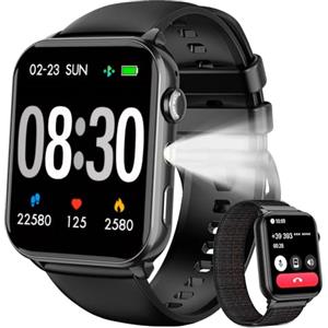 IOWODO Smartwatch Uomo Donna,Orologio Fitness con Chiamate,1.91" Smart Watch Monitor del SpO2/ Sonno,24H Cardiofrequenzimetro,100 modalità Sportive,Fitness Tracker per Android iOS