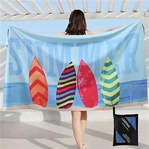 LAIZIHUI Telo Antisabbia Mare Coperta da Spiaggia,Telo Mare Microfibra,Perfetto per Lo Sport, Viaggi, Campeggio, Palestra, Piscina.Telo Mare Grande 160x80cm