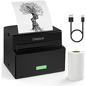 Ofeace Mini Stampante Termica Fotografica - 1200 mAh, Connessione 1S, Portatile 200DPI, Compatibile con IOS e Android per Immagini, Ricevuta, Nota