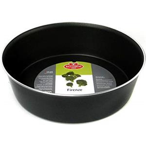 Ballarini Tortiera Tonda Firenze 30 cm in Alluminio Nero con Rivestimento Antiaderente