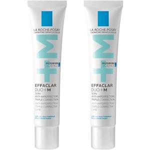 La Roche-Posay Effaclar Duo (+M) 40 ml - [Confezione da 2] | Trattamento Tripla Correzione Anti-Imperfezioni per Pelli Grasse a Tendenza Acneica, Effetto Anti-Ricomparsa