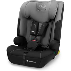 kk Kinderkraft Kinderkraft SAFETY FIX 3 I-SIZE 76-150 cm Seggiolino Auto 9-36 kg isofix, Alzatina auto bimbi, Poggiatesta regolazione, Cinture di sicurezza, extra TOP TETHER, Facile da pulire, Grigio