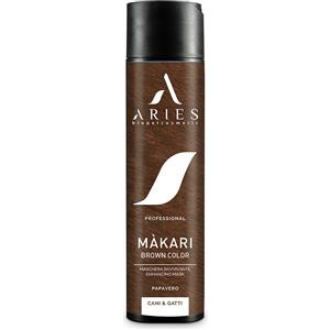 Aries Makari Maschera Brown 250 ml - Intensifica e Ravviva il Colore dei Manti Marroni per Cani e Gatti
