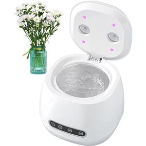 Yonuaret Pulitore per Protettori Dentali,Pulitore Bocchino 52khz - Dispositivo Pulizia Ritenzioni UV Ultrasonico Per Adulti Bambini Viaggio Allineatori Bite Dentiere Gioielli Casa