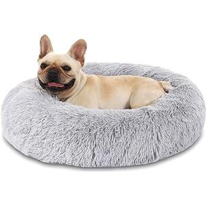Kfnire Cuccia Cane Gatto Rotondo da Ciambella Soffice Pelliccia Sintetica di Peluche Letto Per Cani e Gatti [S, Ø40 cm] Cuccia per Cane Gatto con Fondo Resistente All'acqua e Antiscivolo