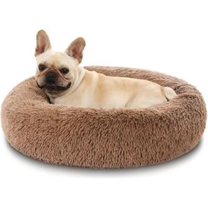 Kfnire Cuccia Cane Gatto Rotondo da Ciambella Soffice Pelliccia Sintetica di Peluche Letto Per Cani e Gatti [XL, Ø70 cm] Cuccia per Cane Gatto con Fondo Resistente All'acqua e Antiscivolo