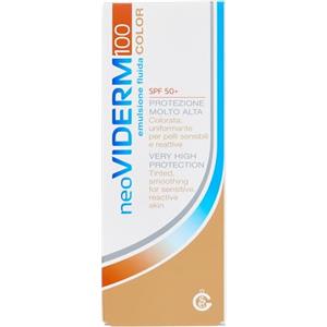Rilastil neoVIDERM Emulsione Fluida Color SPF 50+ - Protezione Molto Alta UVA/UVB - Uniformante per Pelli Sensibili e Reattive - Resistente all'Acqua - Base Trucco