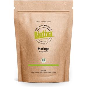 BIOTIVA Moringa in polvere Bio 250g | vegano | albero del rafano | Moringa oleifera | confezionato e controllato in Germania | Biotiva