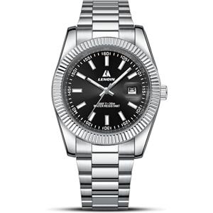 LN LENQIN Orologio Uomo Orologi in Acciaio Inossidabile Da Uomo Orologi Da Polso Impermeabili Orologio Analogico Al Quarzo Di Design Aziendale Di Moda