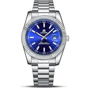 LN LENQIN Orologio Uomo Orologi in Acciaio Inossidabile Da Uomo Orologi Da Polso Impermeabili Orologio Analogico Al Quarzo Di Design Aziendale Di Moda