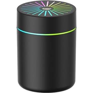 Ghjkldha Umidificatore da scrivania, 0,5 l, filtro a lunga durata, purificatore con timer di spegnimento automatico, macchina compatta per casa, viaggi, hotel, 6,6 x 6,6 x 9,5 cm