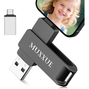MUXXUE 256GB Memoria Esterna phone 3 in 1, MUXXUE Chiavetta USB per i -phone, i -pad, USB C, telefono Android, PC, Tablet, Computer