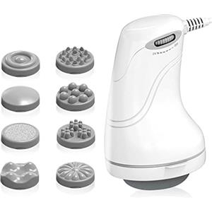 Helining Massaggiatore Anticellulite Elettrico, Massaggiatore Cellulite Professionale con 8 Accessori Intercambiabili, Stringere Modellare, Alleviare L'affaticamento di Collo, Spalle, Vita, Pancia, Gambe