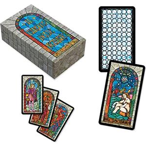 dal Negro - Tarocco delle Vetrate. Mazzo Tarocchi Tradizionale per Cartomanzia Completo e di Alta qualità, per Principianti e Avanzati.